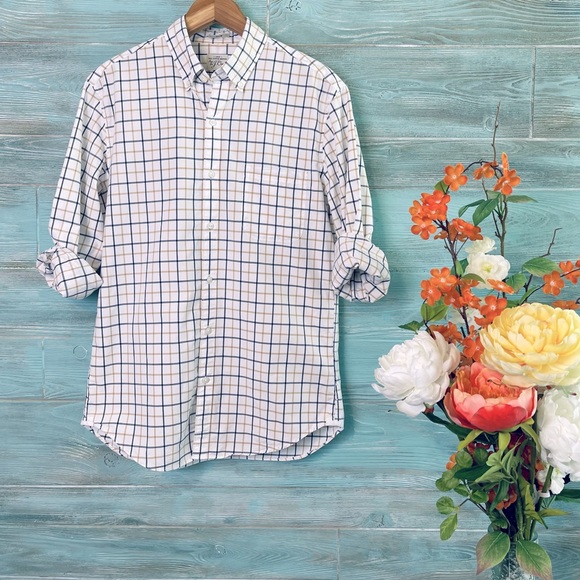 J.Crew Check Plaid 2-Ply 100% Cotton LS Shirt